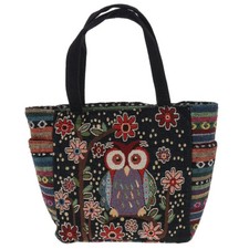 Tapestry Handbag Floral Owl