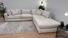 Sofology The Westwood Fabric 3 Corner 1 Chaise in Soft Boucle Ecru All Over