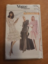 Vogue Patterns 7388 Vintage 80s Uncut 12 14 16 Evening  Dress