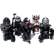 Bad Batch Custom Minifigures Star Wars Clone Force 99 Elite Black Commandos