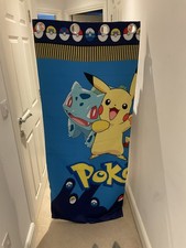 Kids Pokemon Pikachu Thick 3D Blackout Curtains Thermal Ring Top Eyelet Curtains