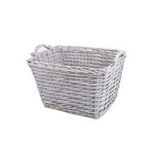 WICKERFIELD Natural Wicker Basket for Home Storage Log Hamper Heavy Duty