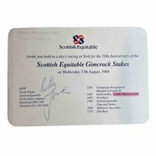 John McCririck & Francomb Signed 1994 Scottish Equitable Horse Racing Invitation