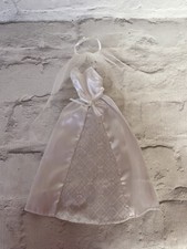 Rare 2002 Barbie Doll Wedding Bridal Dress Glittery Veil Gloves Set Mattel