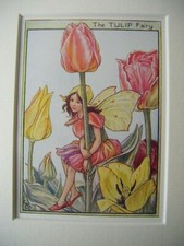 Vintage flower fairies print - fairies,