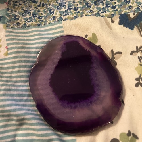 Purple agate coaster - agate,