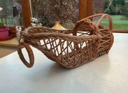 Vintage rattan basket wine - rattan,