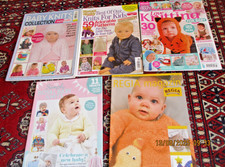 5 x Magazines  Love Knitting for Baby Regia Woman's Weekly Baby Knits Collection