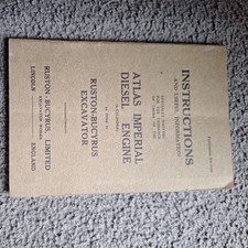 Ruston -Bucyrus Atlas Imperial Diesel Engine Instructions