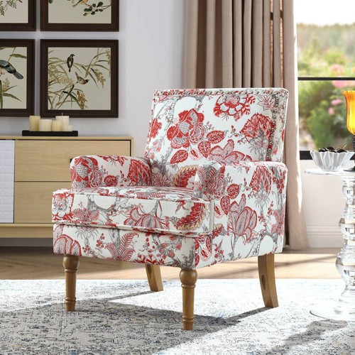 Floral accent chair - accent, chair,