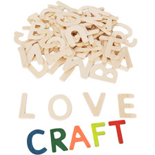 Wooden Capital Letters A–Z – 60 Alphabet Letters for Crafts, DIY Signs Learning