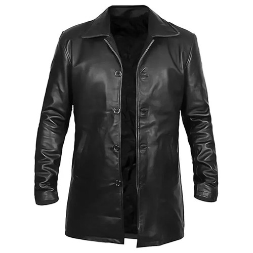 Mens real leather - mens, coat