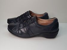 HOTTER REVIVE SIZE 4.5UK EUR37.5 WOMENS DARK NAVY LEATHER LACE UP COMFORT SHOES