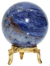 Natural sodalite Quartz crystal ball Dumortierite Gemstone Sphere  rock HEALING 