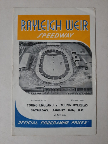 Speedway programme young - speedway,