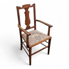 Antique oak side - , armchair
