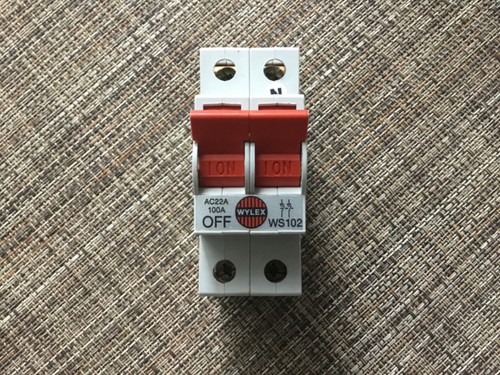 Wylex main switch - switch, 100amps