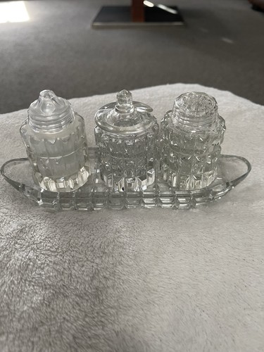 Vintage bohemian glass salt - vintage,