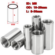 304 Stainless lengthen Round Nuts Standoff Spacers Pillar Female Thread Studs M8
