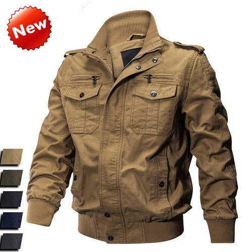 Men military cargo jacket - men's,