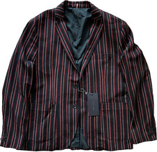ZARA - Men's Navy Red Striped