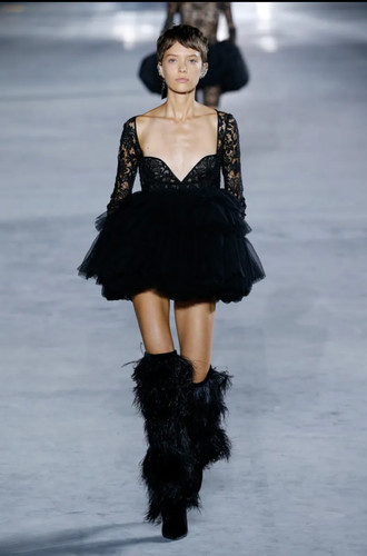 Saint laurent runway ruffle - laurent,