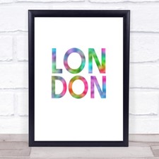 Rainbow London Quote Wall Art