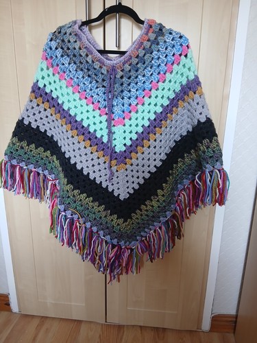 Adult hand crochet poncho - hand,