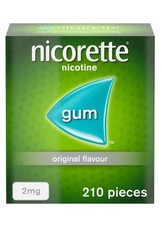 Nicorette Original Flavour Nicotine 2mg Gum - 210 Pieces - Exp 2027