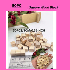 Square wood block unfinished - wood,