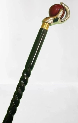 Vintage brass handle wooden - brass,