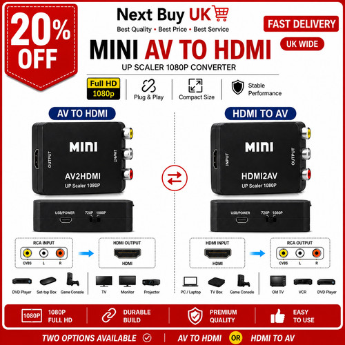 Hdmi 1080p rca - av,
