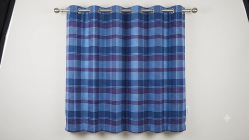 Navy blue eyelet curtains - eyelet,