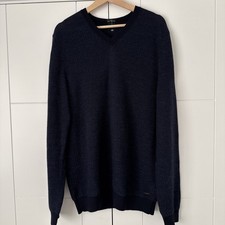 Boss Hugo Boss Italian Yarn Pullover Slim Fit, New - Large, Navy, 22” pit to pit