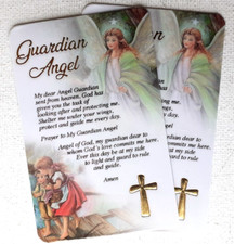 GUARDIAN ANGEL   Prayer Card   CREDIT CARD SIZE   PACK OF TWO