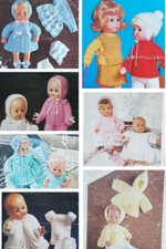 Vintage Dolls Clothes Knitting Patterns 1960s Dolly Doll Knitting Pattern Choose