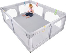 Baby Playpen Large Safety Play  Indoor & Outdoor Kids Activity Center L.Grey
