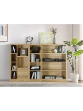 Metro 3 Piece Bookcase Package Oak | 2 Drawers | Adjustable Shelves