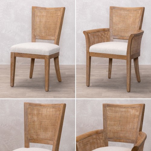 Rattan back dining and carver - rattan,