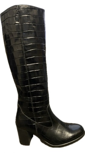 Gabor black croc ladies - black,