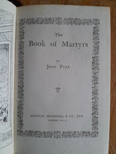 The Book Of Martyrs by John Foxe - vintage hardback pub Simpkin, Marshall & Co