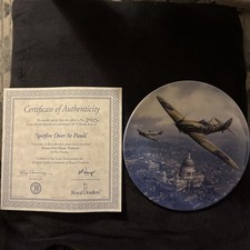 Royal Doulton Spitfire Over St. Pauls Plate Collectible
