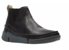 Clarks TRI POPPY Ladies Black Leather Trigenic Ankle Boots UK Size 3 D EUR 35.5.