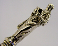 SUPERB VICTORIAN STERLING SILVER APOSTLE SUGAR SIFTER SPOON 1899 ANTIQUE 57g