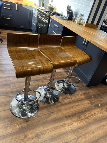 Walnut bar stool adjustable - bar,