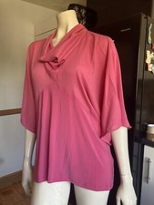 BNWT Ladies NEXT Soft DRAPEY Slouch NECK Rosewood TURKISH WINTER Pink Blouse 12