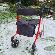 Aidapt VP183 Deluxe Rollator Walking Aid  with seat aluminium - Red finish