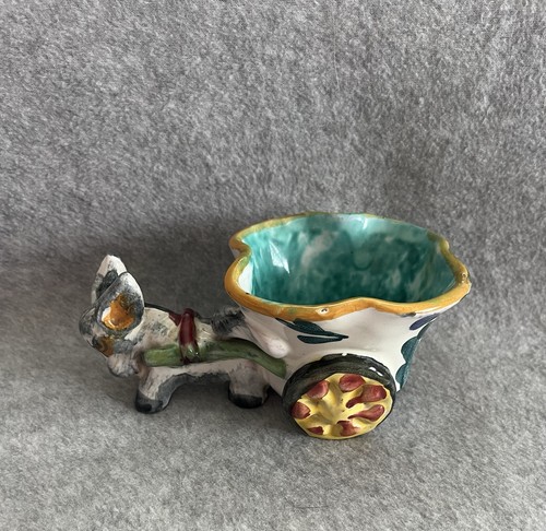Italian vintage ceramic donkey - italian,