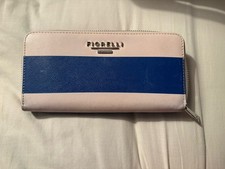 Fiorelli Women's Quality Purse Wallet. Free Postage. VGC Lovely Blue and White.
