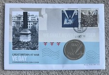 2010 Jersey £5 Coin In First Day Cover. 2 UK Postage  Stamps. VE Day.